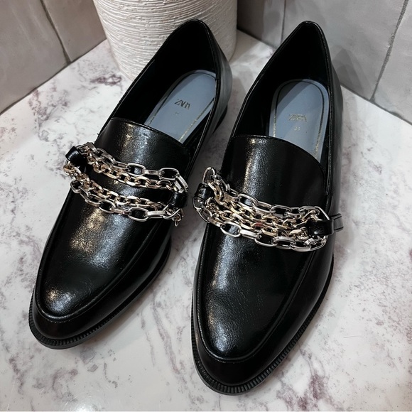 Black Chain Loafers - Picture 1 of 13